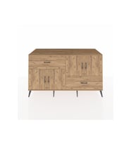 Kronos Konsol 3 Raflı 2 Çekmeceli 4 Kapaklı 176x59x99 Çam-Çam