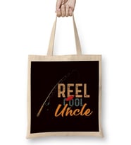 Funny Reel Cool Uncle Fisher Fishing Niece Nephew Aunt Daddy Bez Çanta Uzun Saplı