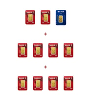 Nadir Gold 24 Ayar 12,5 Gram Külçe Altın (1 Adet 2,5 Gram Külçe Altın + 10 Adet 1 Gram Külçe Altın )