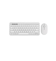 ScHitec Çift Cihaz Bağlantı Özellikli Klavye ve Mouse Set 2.4G+BT Beyaz KM902