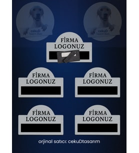 Gold Renk 5'li Mıknatıslı Metal Yaka İsimliği – Firma Logolu Kurumsal İsimlik (Gümüş)