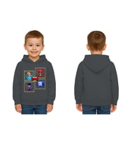 Unisex  Baskılı brawl stars Çocuk Swaetshirt Kapüşonlu 3 İplik Şardonlu (Füme)