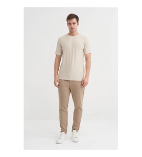 Cazador Regular Fit Bej Erkek T-Shirt 42030
