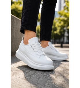Lexa Cilt Deri Erkek Günlük Sneaker Ayakkabı - Beyaz