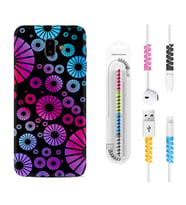 Samsung J6 Plus J7 Prime J7 Pro M20 Kılıf Kablo Koruma Spiral Silikon Daireler 1751