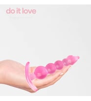 Do It Love Süper Soft Boğumlu  ve Vajinal Boğumlu Tıkaç - Pembe (STD)