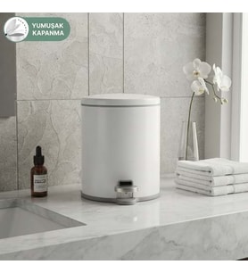 CİGO PEDALLI ÇÖP 6LT BEYAZ-100667
