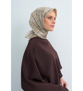 Armine Saf İpek Sura Eşarp-2026 İlkbahar-Yaz- 953000D (Yağ Yeşili)