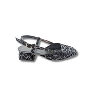 Bellezza - Leopar Desenli Suni Deri Kadın Topuklu Sandalet - Bellezza - SİYAH - 39