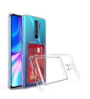 Xiaomi Redmi Note 8 Pro Uyumlu Kılıf Kartlıklı Şeffaf Zore Setra Clear Silikon Kapak
