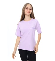 Toontoy Kız Çocuk Baskılı Tişört (Lila)