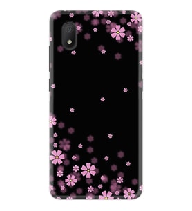 Tcl L7 Kılıf Excode Resimli Desenli Baskılı Silikon Kılıf Excode Black Flowers 1391