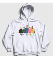 Presmono Unisex Beyaz Band Pentatonix Kapüşonlu Sweatshirt 74790tt