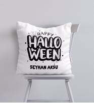 BK Gift Kişiye Özel Happy Halloween Tasarımlı Yastık-1