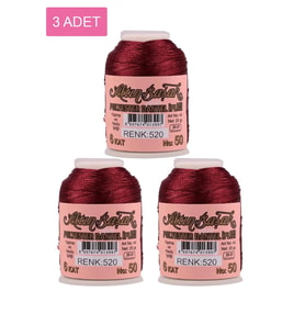 3 Adet Altınbaşak Oya ve Dantel İpi 20 gr - Royaleks - No: 520