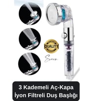 3 Kademeli Yüksek Basınçlı Arıtmalı Ayarlanabilir Uzun Ömürlü Universal Su Tasarruflu Duş Başlığı