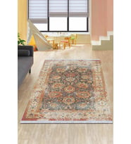 Taba Vintage Dokuma Pamuk Tabanlı Kaymaz Kilim KLM117