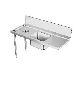 Electrolux Professional BHRPTBH16L Ön Yıkama Tezgahı+evye (500x400mm)+boşaltma Deliği Soldan>sağa 1600-konveyörlü Tip ,865426