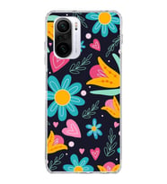 PrintiFy Xiaomi Poco F3 ile Uyumlu 1mm Slim Fit Retro Renkler 1 Baskılı Şeffaf  Kılıf