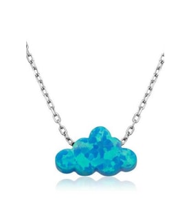 BULUT OPAL 925 AYAR GÜMÜŞ KOLYE