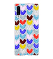 PrintiFy Samsung Galaxy A30S Uyumlu Water Color 1 Baskılı Şeffaf Köşe Korumalı Antişok Kılıf