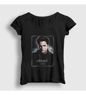 Presmono Kadın Siyah Edward Cullen Vampire Twilight T-Shirt 311088tt