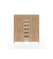 Arges Gardrop 12 Raflı 9 Kapaklı 2 Askılı 220x30x243 Aytaşı-Çam
