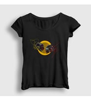 Presmono Kadın Siyah Vinly Daft Punk T-Shirt 60382tt