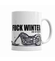 FUCK WINTER ALWAYS MOTORCYCLE    Kupa Bardak Porselen