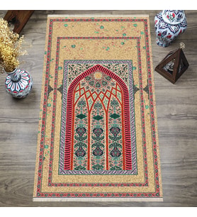 Dijital Baskılı, Yıkanabilir, Yumuşak Dokulu Çocuk ve Yetişkin SECCADE 65x115 cm  S-DOT-SN-068