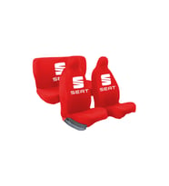 Seat Leon Oto Araba Araç Koltuk Kılıfı Kırmızı 4 Parça SET