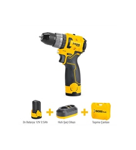 SGS5081 2 AKÜLÜ VİDALAMA SETİ 12 VOLT ŞARJLI MATKAP SETİ 2.5 AMPER