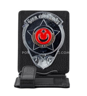 Özel Güvenlik Rozetli Deri Kartlık