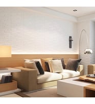 Kreatif Opak Beyaz 3D Kendinden Yapışkanlı Duvar Kağıdı Paneli NW55 (Karışık)