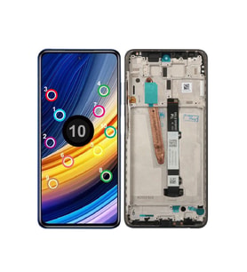 Xiaomi Poco X3 Pro ile Uyumlu Lcd Ekran Dokunmatik Çıtalı (Siyah)
