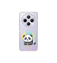 Redmi 14C ile Uyumlu Splash Panda Tasarımlı Şeffaf Silikon Kılıf