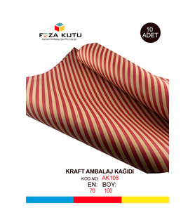 Paket Kağıdı Kraft Kağıt Ambalaj Kağıdı Hediye Kağıdı Yılbaşı Çeyiz Paketleme Kağıt 70x100 (10 ADET)