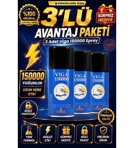 %100 Orijinal Viga 150000 Gecktirici Krem 3'lü Set Erkeklere Özel Gizli Paketleme Avantaj Paketi Premium Kalite
