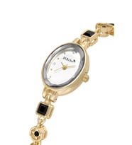 Polo Air Oval Kasa Siyah Taş Detaylı Kadın Kol Saati Gold Renk PL-1607B1x