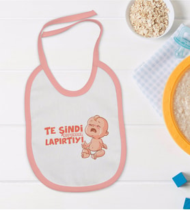 BK Kids Te Şindi Koparacam Tasarımlı Pembe Bebek Mama Önlüğü-1