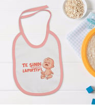 BK Kids Te Şindi Koparacam Tasarımlı Pembe Bebek Mama Önlüğü-1
