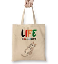Funny Cat Lover Gifts For Women Men Kids Bez Çanta Uzun Saplı