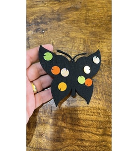 9X7 CM KEÇE PUL PAYETLİ KELEBEK ARMA DİKİŞ APLİKE