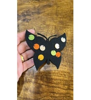 9X7 CM KEÇE PUL PAYETLİ KELEBEK ARMA DİKİŞ APLİKE