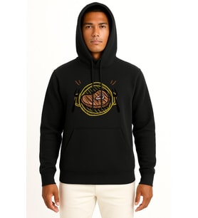 Kapüşonlu Barbecue Grill Picnic Food Lunch Göğüs Tasarımlı Unisex Sweatshirt