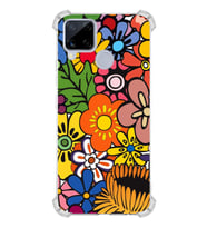 PrintiFy Oppo Realme C15 ile Uyumlu Retro Color 2  Kamera Korumalı Şeffaf  Kılıf