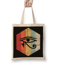 Retro Vintage Egyptian Eye Of Horus Bez Çanta Uzun Saplı