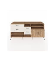 Kronos Konsol 5 Raflı 4 Çekmeceli 2 Kapaklı 220x59x99 Çam-Çam/Aytaşı