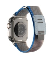 Lexroo Watch Ultra 49mm Hasır Kordon KRD-106 Strap Kayış - Gri-Mavi