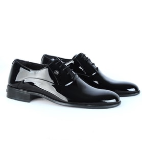 Pierre Cardin 7017 Groom Siyah Rugan Erkek Klasik Ayakkabı